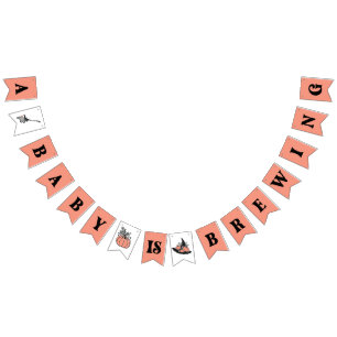 Halloween ist ein Baby, das Babyduschenjagd macht Wimpelkette