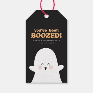 Halloween ist ein Niedlicher Ghost-Flaschentag Geschenkanhänger