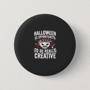Halloween ist eine Gelegenheit für kreatives Zitde Button