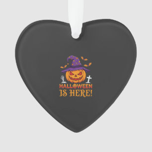 Halloween ist hier Hexe Kürbis Vektor Ornament