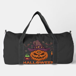 Halloween ist hier Kürbis Hexenhut Magischer Kesse Duffle Bag