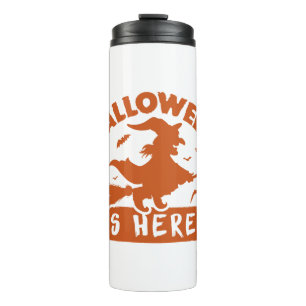 Halloween ist hier lustiges Halloween Thermosbecher
