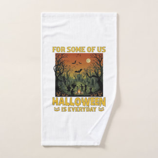 Halloween Ist Jeden Tag Friedhof Zombies Lagerfeue Handtuch