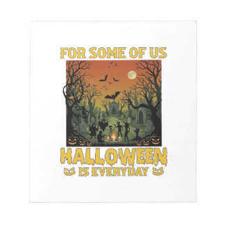Halloween Ist Jeden Tag Friedhof Zombies Lagerfeue Notizblock