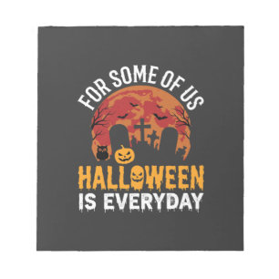 Halloween Ist Jeden Tag Gruseliger Friedhofs Mond Notizblock