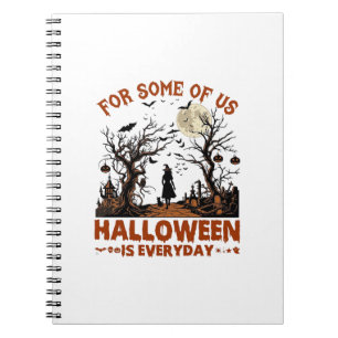 Halloween ist jeden Tag Hexe Silhouette Vollmond G Notizblock