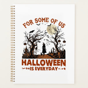 Halloween ist jeden Tag Hexe Silhouette Vollmond G Planer