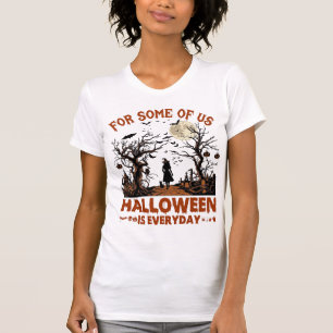 Halloween ist jeden Tag Hexe Silhouette Vollmond G T-Shirt