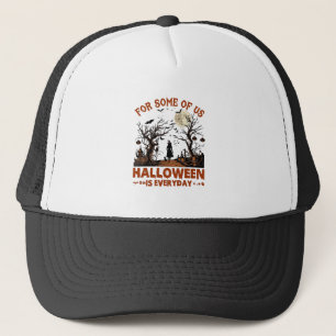 Halloween Ist Jeden Tag Hexen-Silhouette Vollmond Truckerkappe