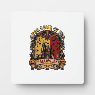 Halloween Ist Jeden Tag Spukhaus Fledermäuse Kürbi Fotoplatte