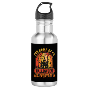 Halloween ist jeden Tag Spukhaus Retro Edelstahlflasche