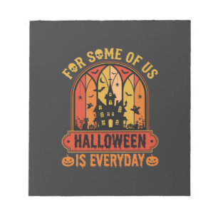 Halloween ist jeden Tag Spukhaus Retro Notizblock