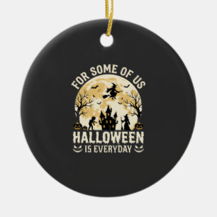Halloween Ist Jeden Tag Verzauberte Mond Hexe Silh Keramik Ornament
