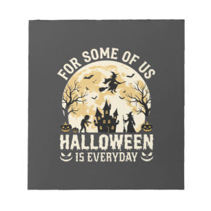 Halloween ist jeden Tag verzauberte Mond Hexe Silh Notizblock