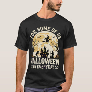 Halloween ist jeden Tag verzauberte Mond Hexe Silh T-Shirt