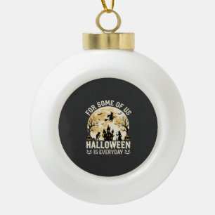 Halloween ist jeden Tag verzauberte Mond Hexen Sil Keramik Kugel-Ornament