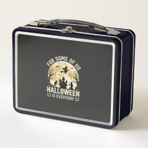 Halloween ist jeden Tag verzauberte Mond Hexen Sil Metall Brotdose