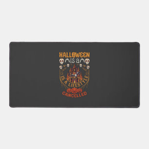 Halloween Ist Lifestyle Abgesagt Schloss Schädel K Schreibtischunterlage