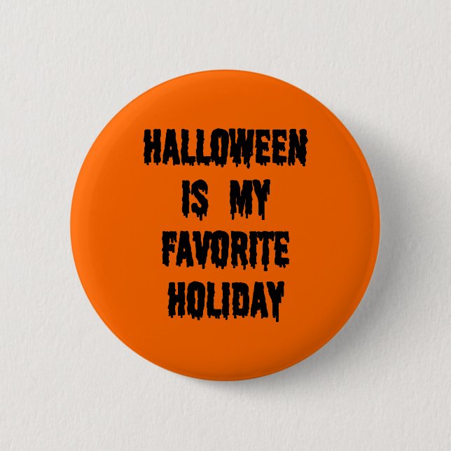 Halloween ist mein Lieblings-Button Button (Vorderseite)