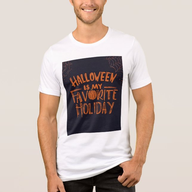 Halloween ist mein Lieblings-Design T-Shirt  Tri-Blend Shirt (Vorderseite)