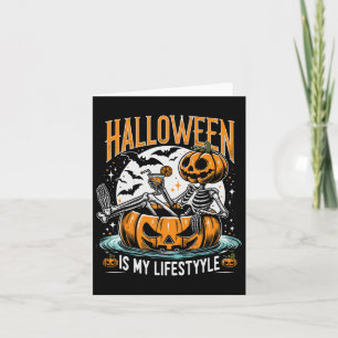Halloween ist mein Lifestyle Halloween Pumpkin Ske Karte