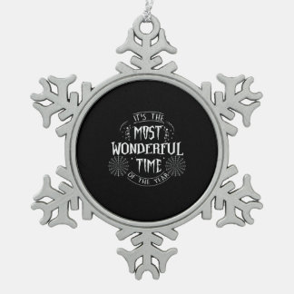 Halloween It is The Most Wonderful Time Birthday Schneeflocken Zinn-Ornament