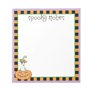 Halloween Italian Greyhound Notizblock