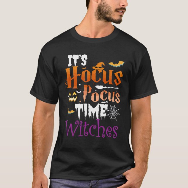 Halloween It's Hocus Pocus Time Witches Girls ladi T-Shirt (Vorderseite)