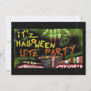 Halloween 'It'z Halloween Lass'z Party' Einladung
