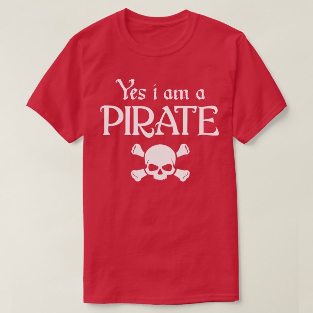 Halloween ja, ich bin ein Piraterie T-Shirt (Design vorne)