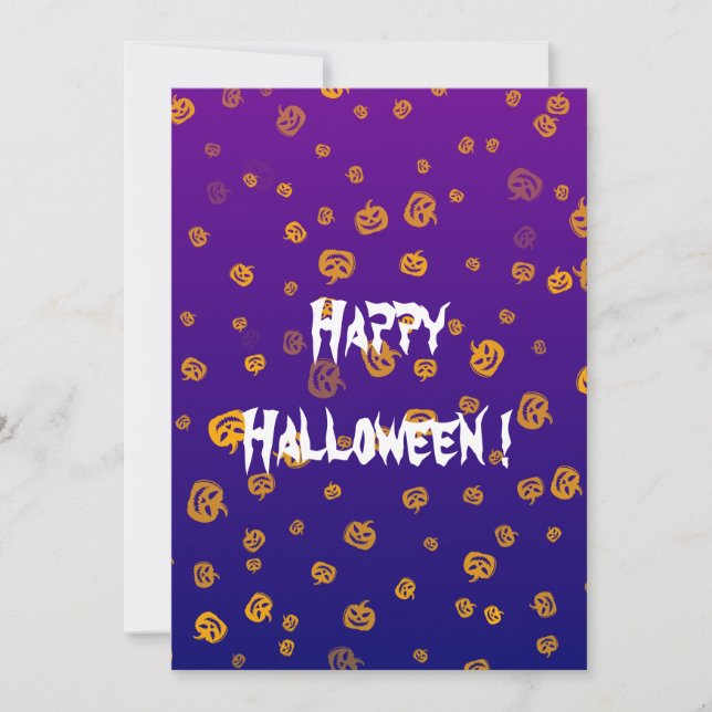 Halloween Jack Kürbisse Flachkarte (Vorderseite)