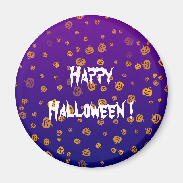 Halloween-Jack-Kürbisse Magnet (Vorne)