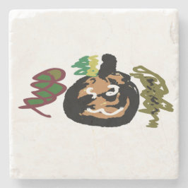 Halloween-Jack "Laternenkaffee" Steinuntersetzer