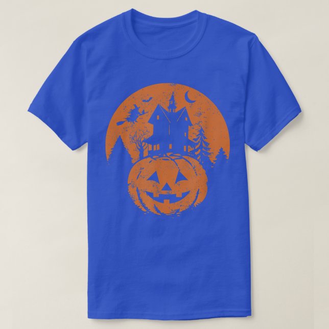 Halloween-Jack Laternenschwalbe-Kürbishexe T-Shirt (Design vorne)