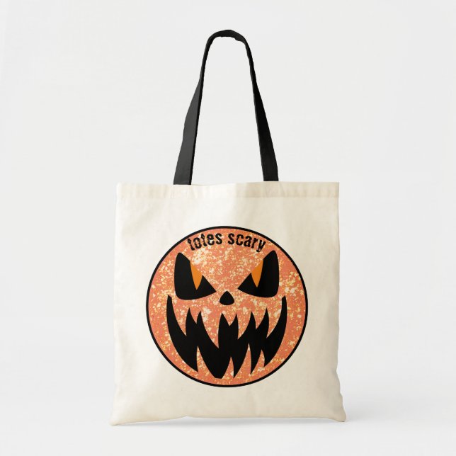 Halloween Jack o' Lantern Black Orange Tragetasche (Vorne)