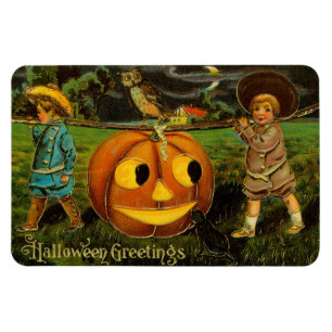 Halloween Jack-o-Lantern Ernte Nacht von Kindern Magnet