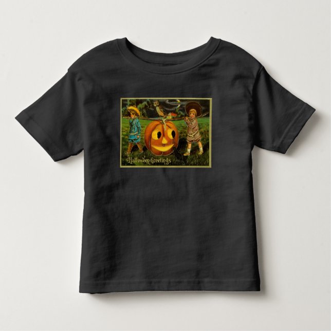 Halloween Jack-o-Lantern Ernteabend von Kindern Kleinkind T-shirt (Vorderseite)
