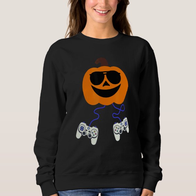 Halloween Jack O Lantern Gamer Boys Kids Men  Hall Sweatshirt (Vorderseite)