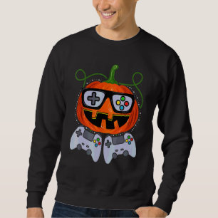 Halloween Jack O Lantern Gamer Jungen Kinder Männe Sweatshirt