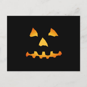 Halloween: Jack-o-Lantern-Gesicht: Postkarte