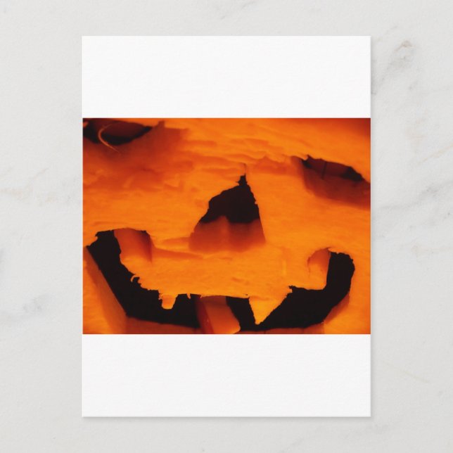 Halloween-Jack-O-Lantern-Gesicht Postkarte (Vorderseite)