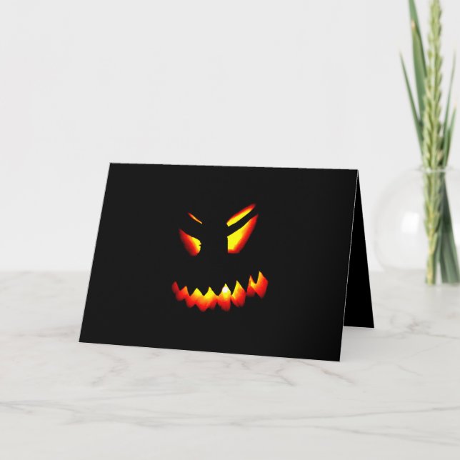 Halloween-Jack-O-Lantern-Gesichtskarte Karte (Vorderseite)