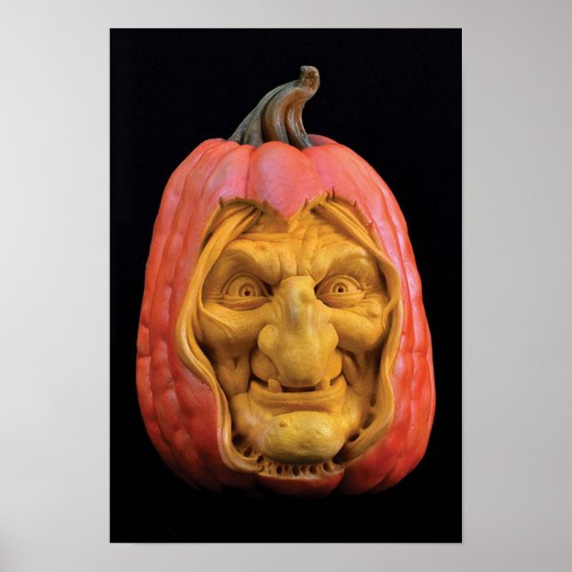 Halloween-Jack-O’-Lantern-Hexe Poster (Vorne)