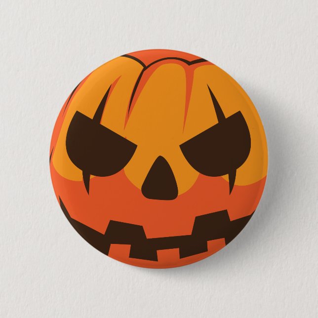 Halloween Jack o Lantern Kürbis Button (Vorderseite)
