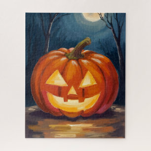 Halloween Jack-O-Lantern-Kürbis Puzzle