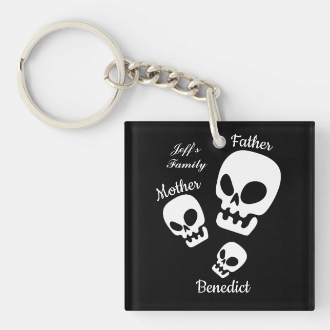 Halloween Jack-o-lantern Kürbisfamilie Name Schlüsselanhänger (Vorderseite)