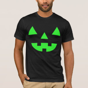 Halloween Jack O Lantern Kürbisgesicht Grün T-Shirt
