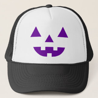 Halloween Jack O Lantern Kürbislaterne Lila Truckerkappe