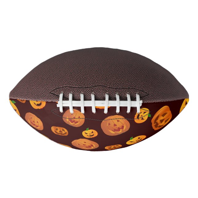 Halloween-Jack-O-Lantern-Kürbismuster Football (Vorderseite)