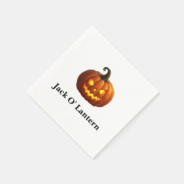Halloween Jack O' Lantern Paper Napkin Serviette (Ecke)